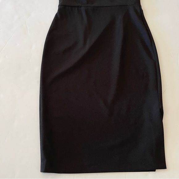 Calvin Klein One Shoulder Black Rhinestone Embellished Sheath Dress - Picture 5 of 9